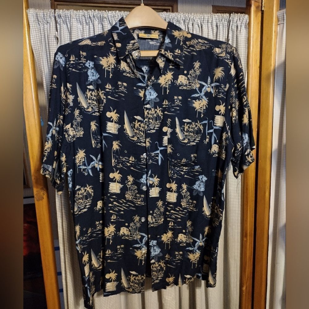 Vintage Paradise Gold Hawaiian shirt